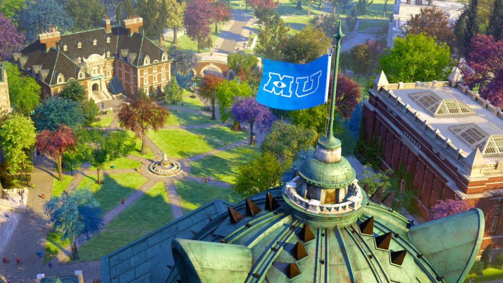The Monsters University campus. ©2013 Disney•Pixar. All Rights Reserved.