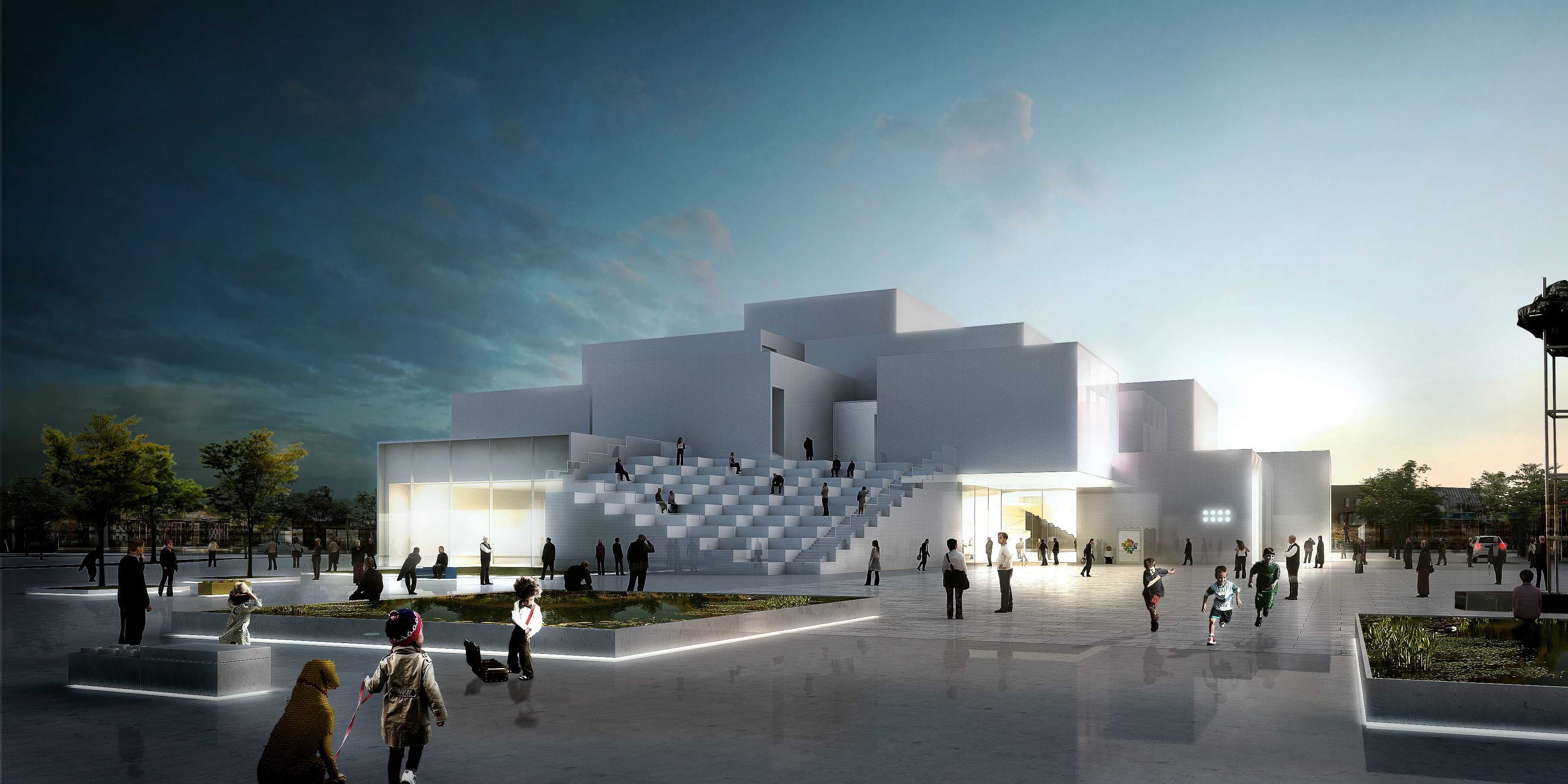 Concept image for the Lego House in Billund, Denmark, courtesy The Lego Group
