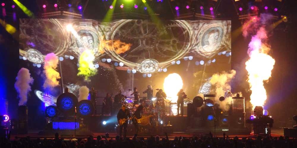 Rush performs ClockWork Angels, back by a string section