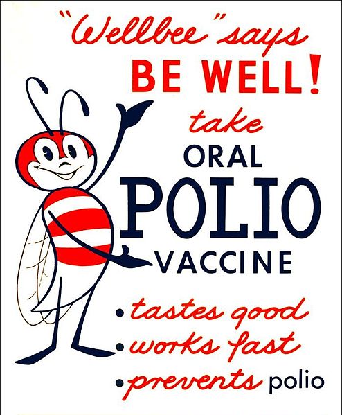 A polio vaccine poster from 1963. Image in the public domain. Content Providers(s): CDC/ Mary Hilpertshauser