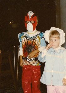 One of my Halloween costumes from the early 80's as your friendly neighborhood SPIDER (boy).