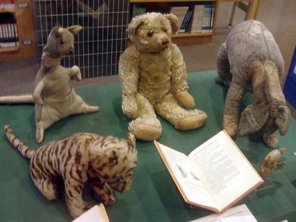 The original stuffed toys owned by Christopher Robin Milne.