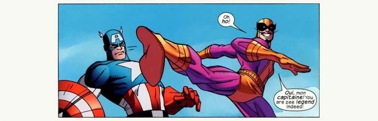 Captain America v Batroc the Leaper from Marvel Adventures: Teh Avengers #35