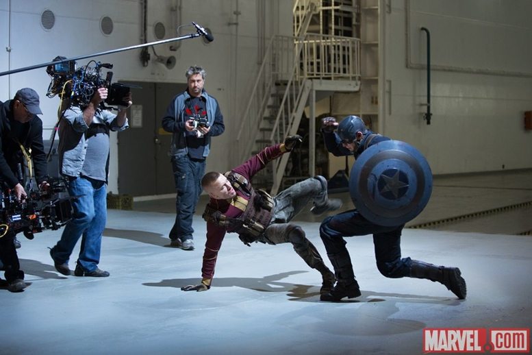 Captain America v Georges Batroc from the upcoming film.