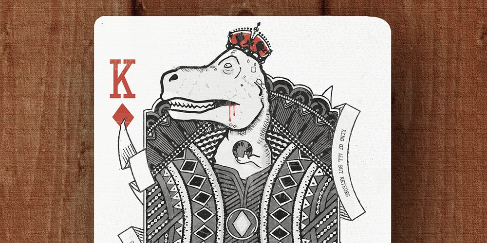 Royal Dinosaur Cards - king of diamonds