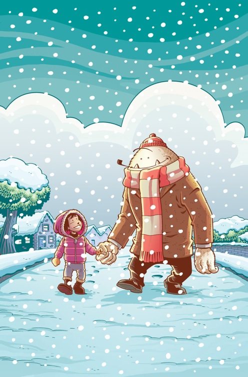 Abigail and the Snowman #1; cover art by Roger Langridge.