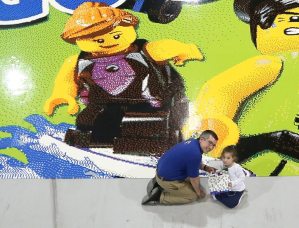 Warren's previous Lego mosaic attempt