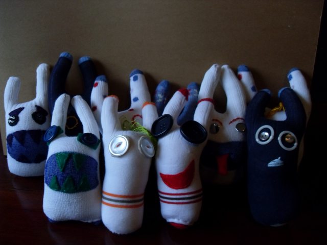 handmade sock monsters,