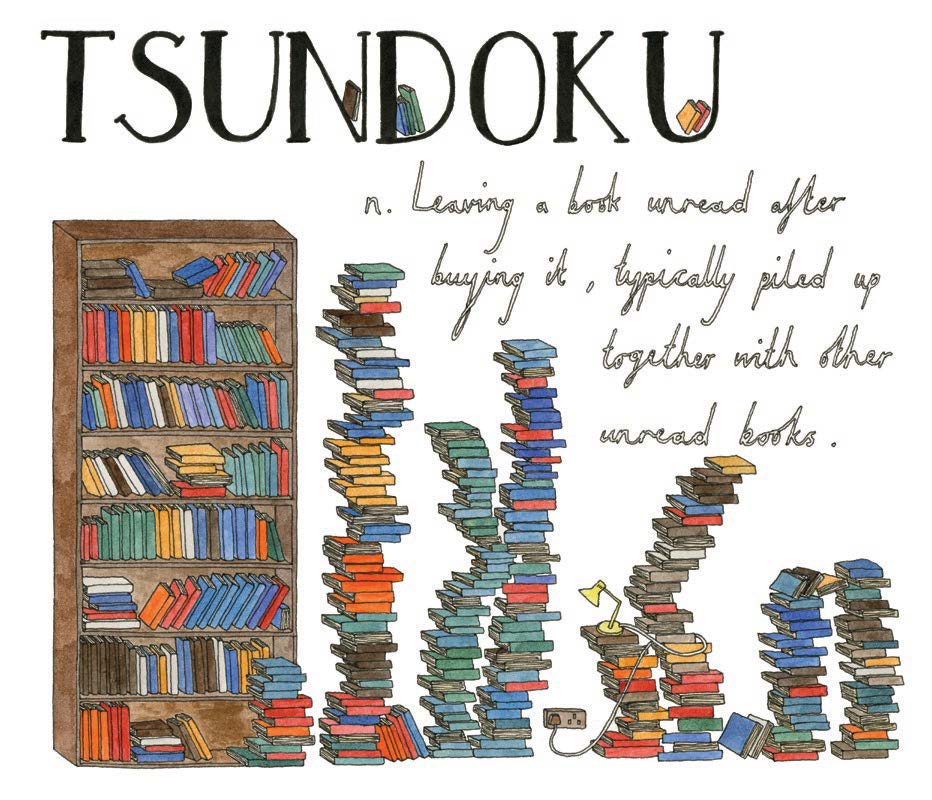 Tsundoku Definition Print Beautiful Japanese Word Meaning 