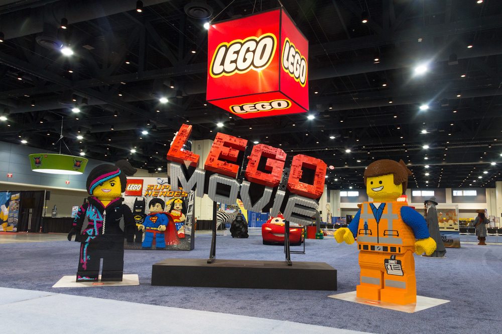 Huge LEGO construction including characters from the LEGO Movie