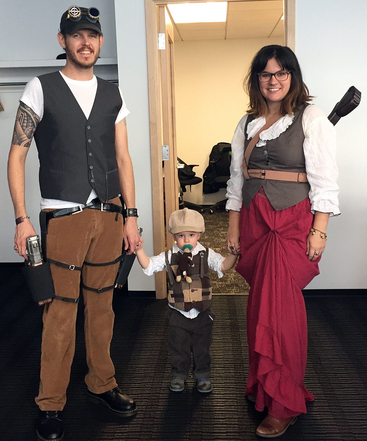 Steampunk family off to our first family Con! Photo by Will James.