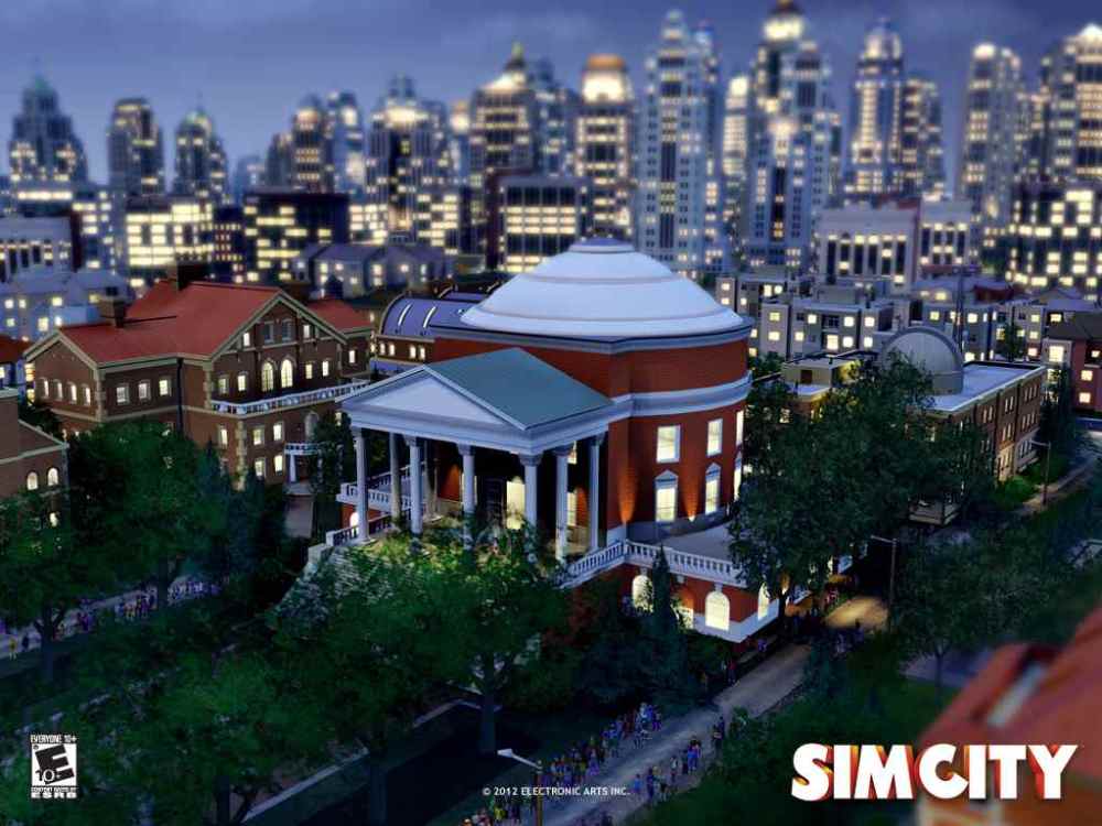 SimCity at night