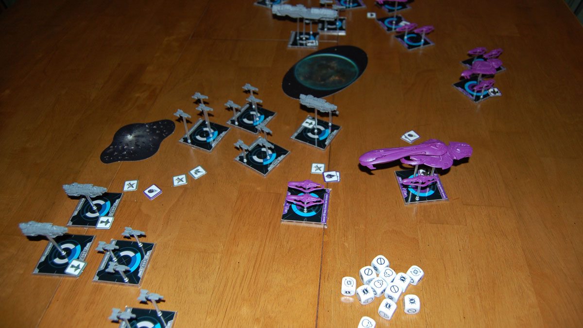 'Halo: Fleet Battles' mid-game. Photo by Rob Huddleston.