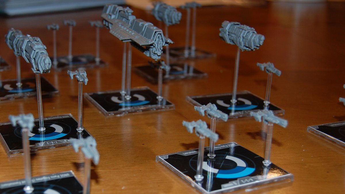 'Halo: Fleet Battles' UNSC fleet. Photo by Rob Huddleston.