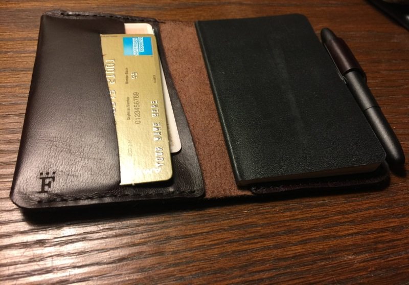 (Charette Wallet in Color #8 with a matte black pen - Photo by Skip Owens)