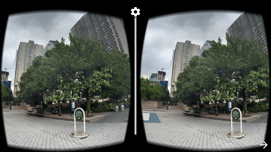 VR Bifocal View of Battery Park City esplanade