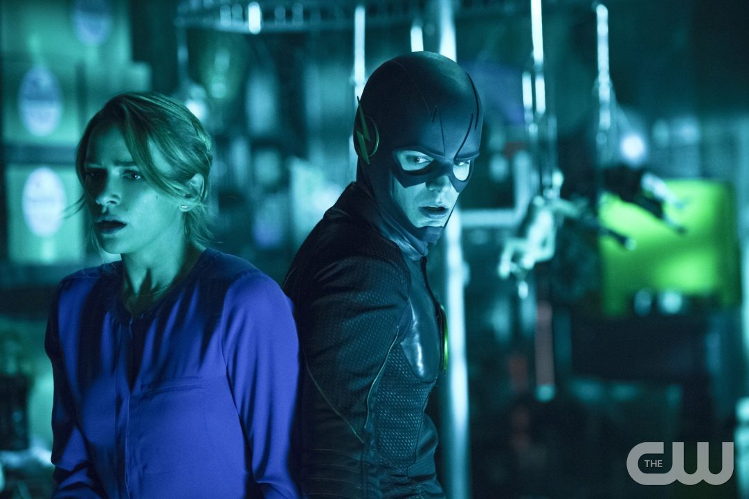 The Flash -- "Running to Stand Still" -- Image: FLA209A_0288b.jpg -- Pictured (L-R): Shantel VanSanten as Patty Spivot and Grant Gustin as The Flash -- Photo: Cate Cameron/The CW -- Ã?Â© 2015 The CW Network, LLC. All rights reserved.