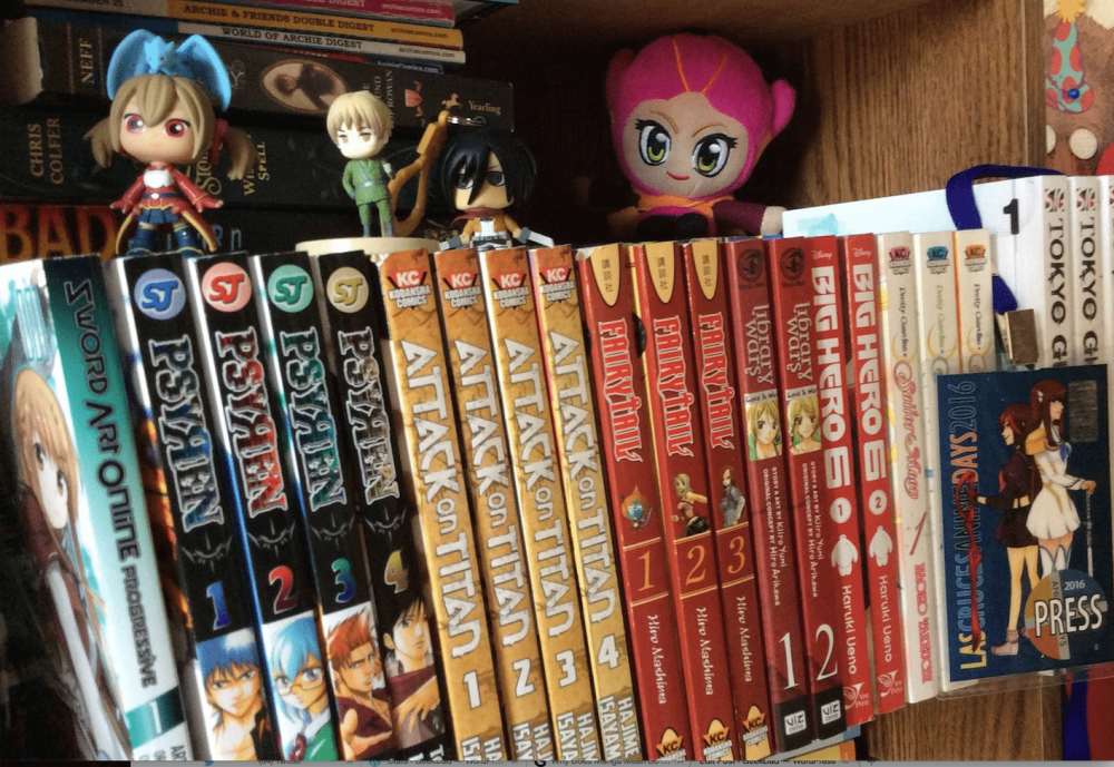 My daughter's Manga obsession is growing like her book collection. Image: Lisa Kay Tate.