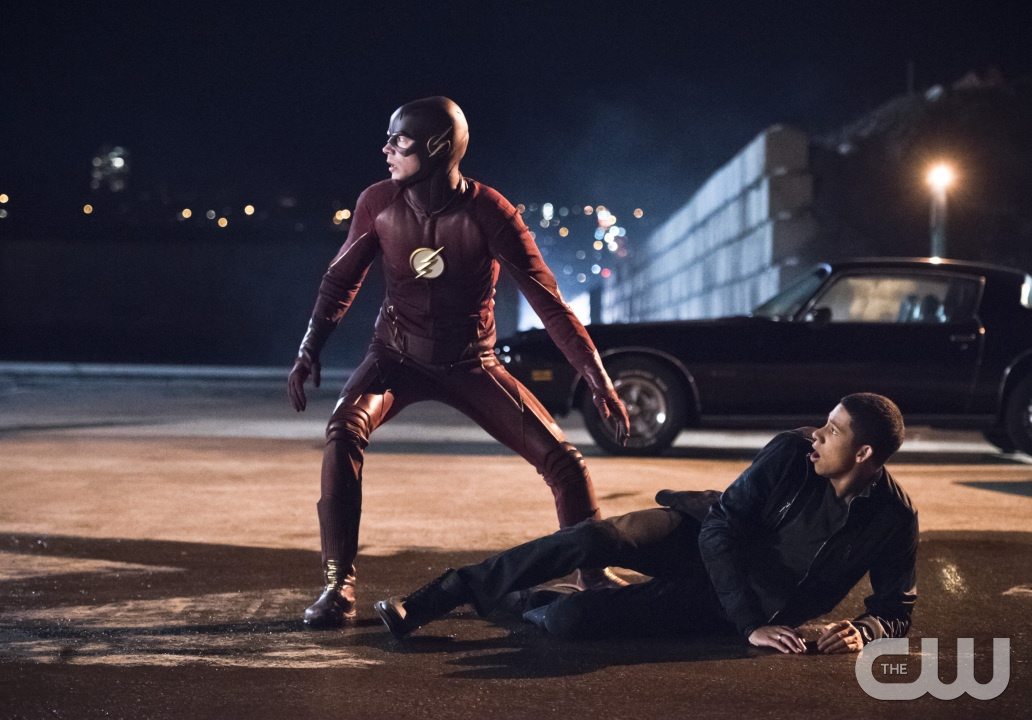 The Flash -- "Fast Lane" -- Image: FLA212A_0038b.jpg -- Pictured (L-R): Grant Gustin as The Flash and Keiynan Lonsdale as Wally West -- Photo: Dean Buscher/The CW -- Ã?Â© 2016 The CW Network, LLC. All rights reserved.