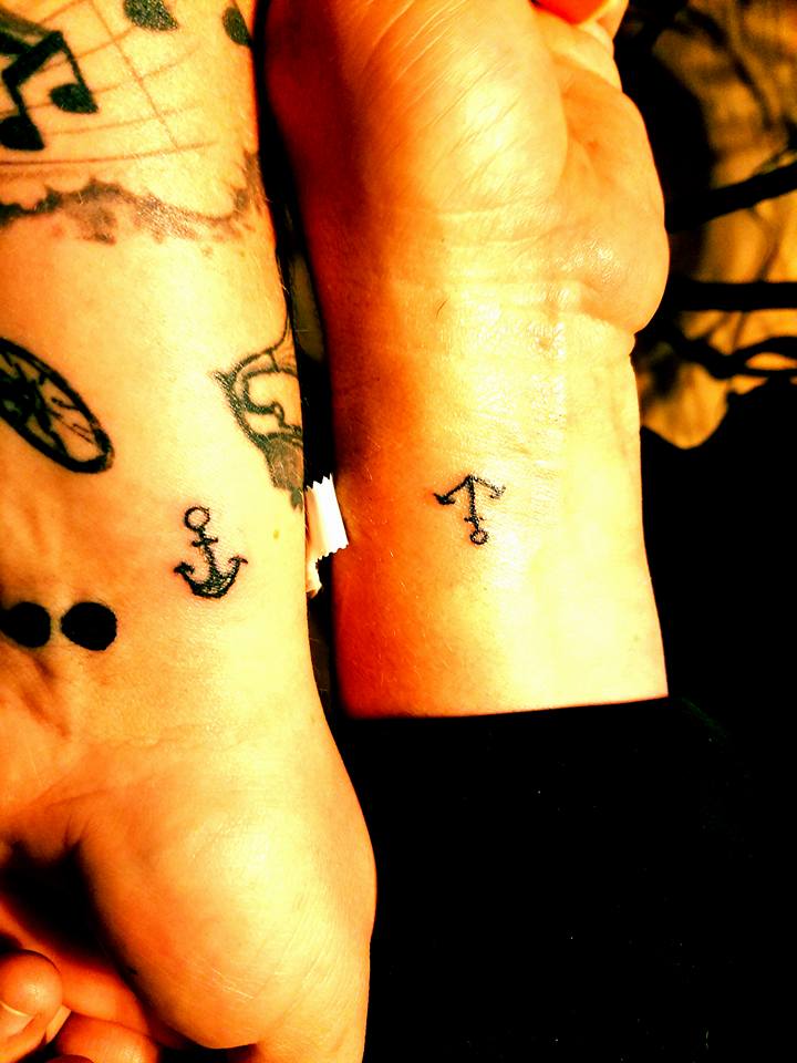 Mother-Daughter anchor tattoos. Photo (and ink): Ashlie Rossell