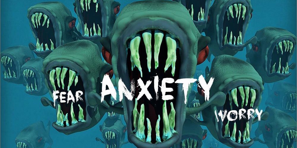 Anxiety is like a pack of piranhas.  Image CC0 Public Domain altered by Dakster Sullivan