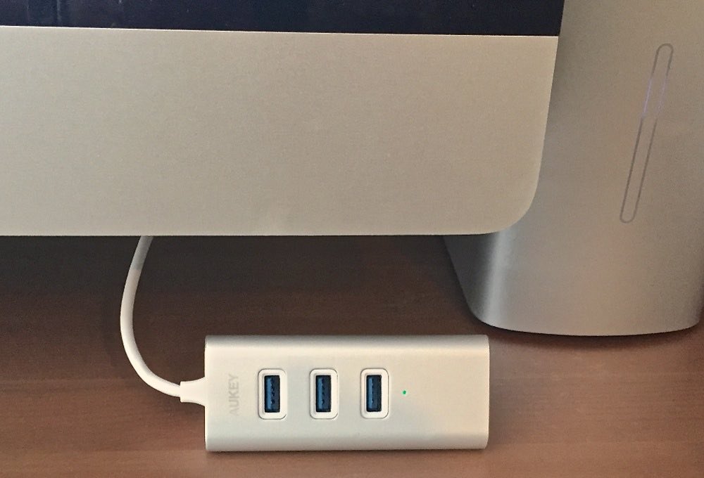 Aukey Aluminum USB hub match iMac, Macbook air