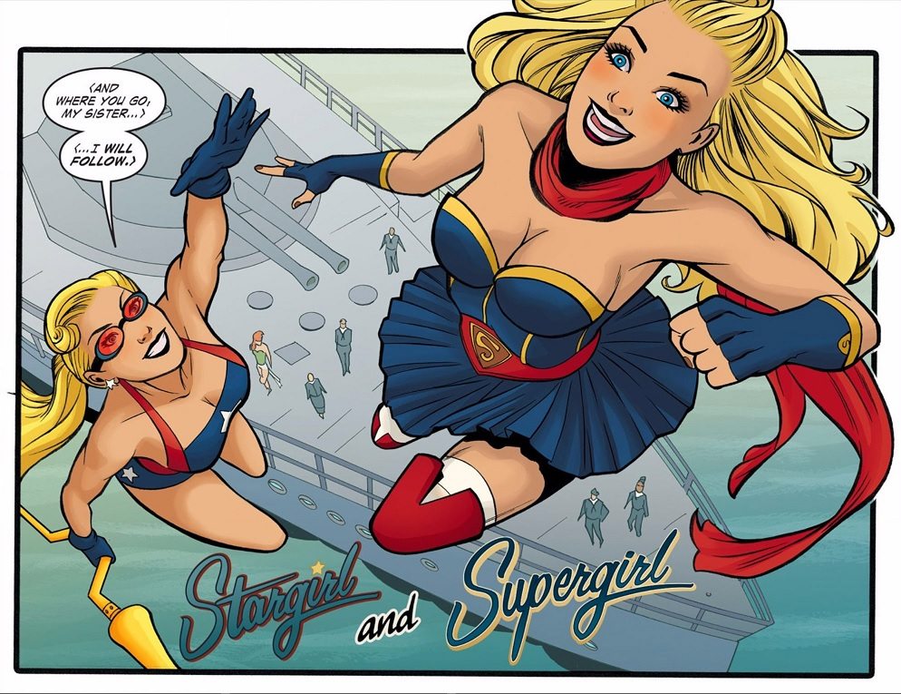 Featuring Stargirl and Supergirl as Russian sisters in a touching storyline. Source: DC Comics.