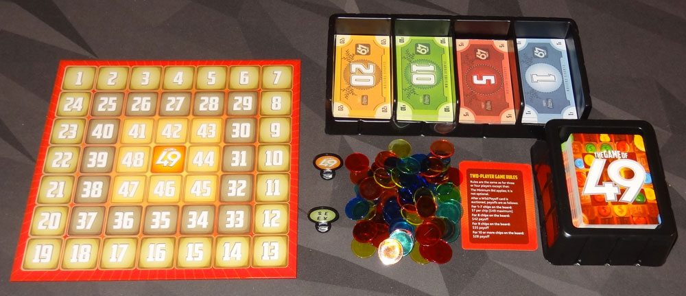 The Game of 49 components