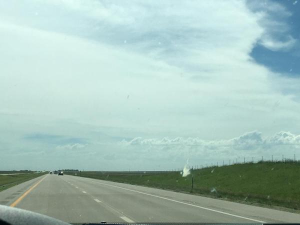 This was what most of Kansas looks like when driving across on I-70 in early June. Belting the Hamilton soundtrack at the top of my lungs helped with this. Image credit: Jacob Vollmer.