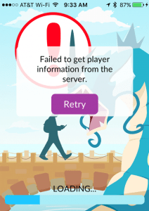 Network problems plague Pokémon GO even with a WiFi connection