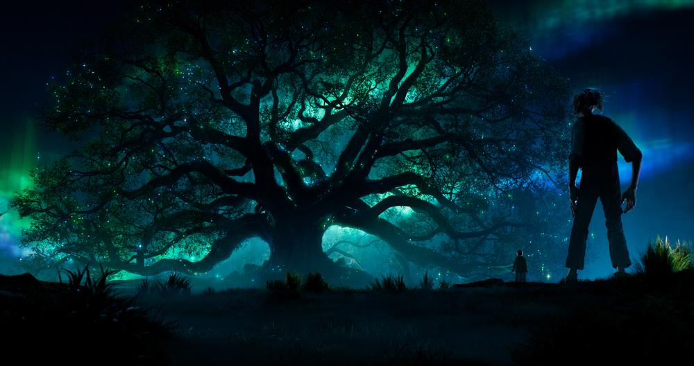 BFG (Mark Rylance) gathers dreams from the dream tree in 'The BFG'. Image © Disney