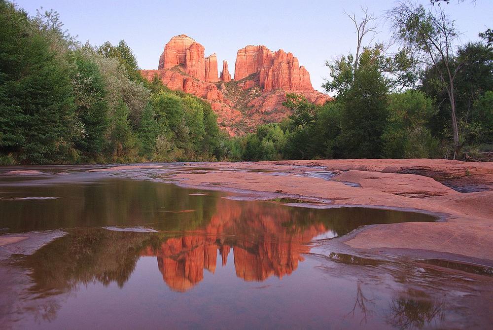 Cathedral Rock at Red Rock Crossing in Sedona by Wikimedia user Adam Baker (CC BY 2.0)