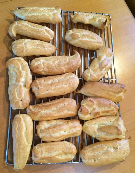 Our baked choux pastry for the eclairs. Photo: Jenny Bristol