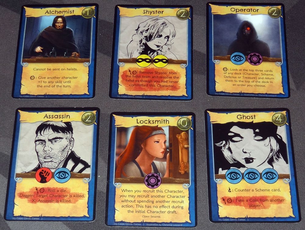 No Honor Among Thieves Character cards