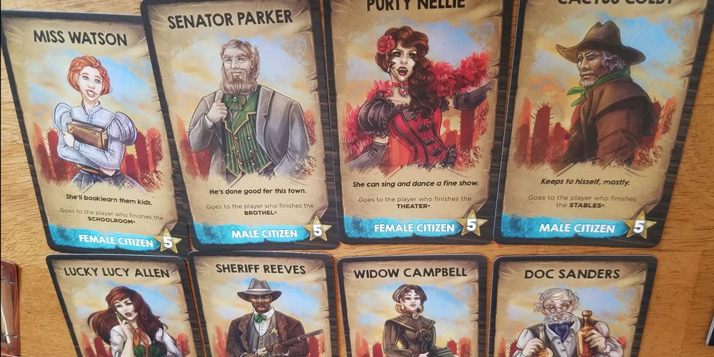 Some of the character cards in 'Saloon Tycoon'. Image by Rob Huddleston.