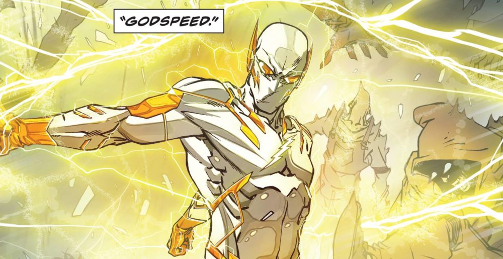 Godspeed's initial entry to the Flash universe. Image copyright DC Comcis