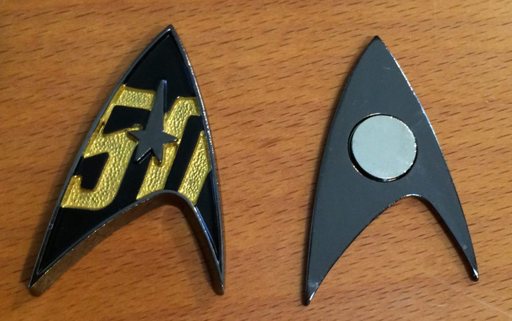 The pin's front and back pieces. This thing is solid, and the magnet is strong. Photo: Jenny Bristol 