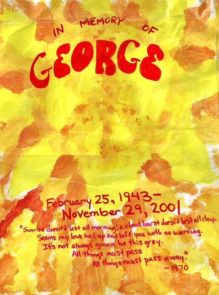 Fan art in memory of George Harrison