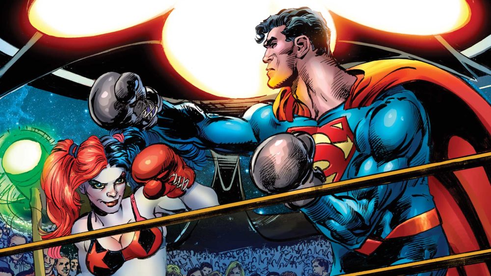 Harley Vs. Superman. Sorta! Image via DC Comics