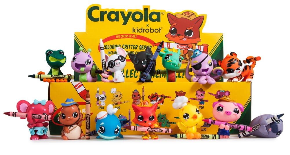 Kidrobot Crayola Coloring Critters Vinyl Series Brick Red Fox Figure NEW 