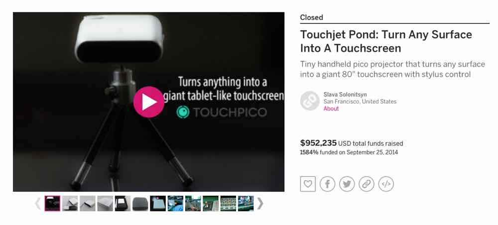 Touchjet Pond Indiegogo