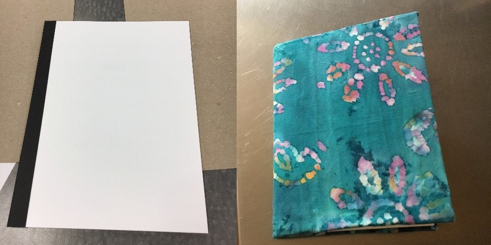 Before and after cloth book cover