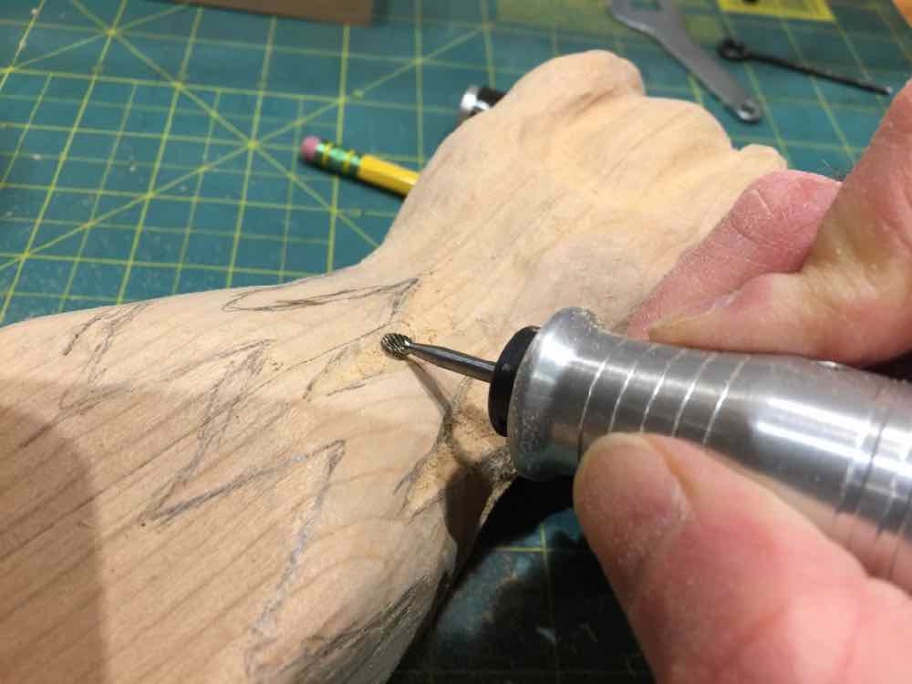 Carving a claw