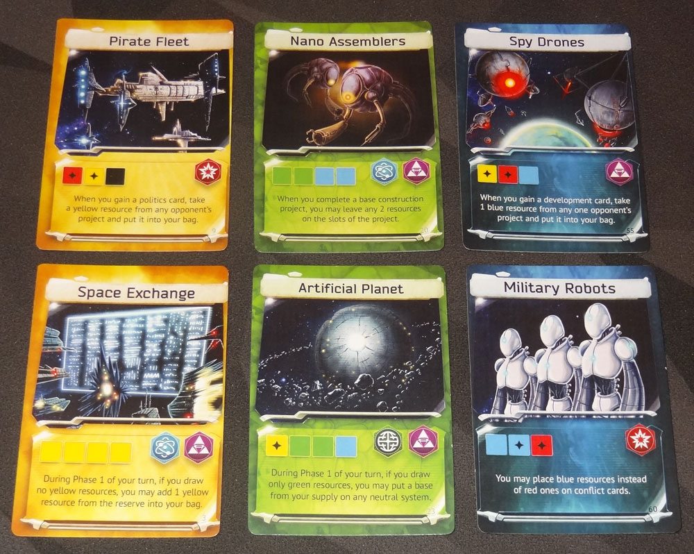 Master of the Galaxy development cards