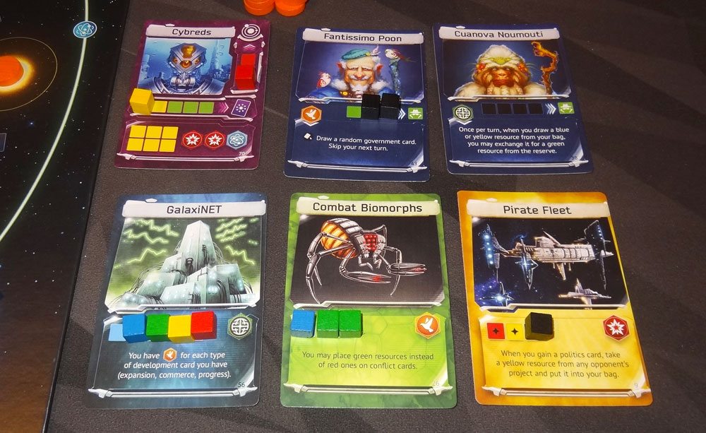 Master of the Galaxy card tableau