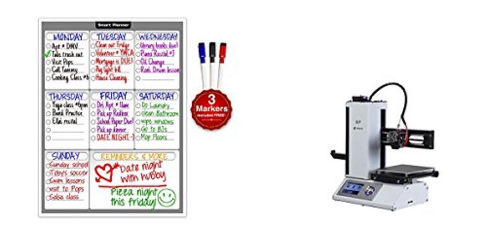 Geek Daily Deals 083117 magnetic fridge planner 3d printer