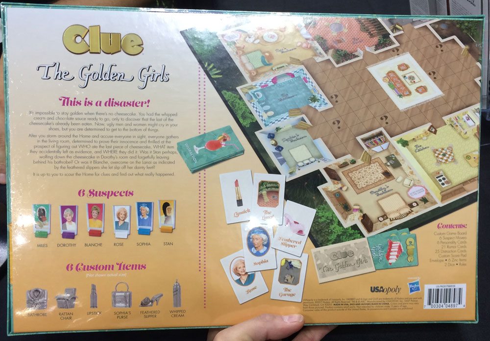 Golden Girls Clue box back