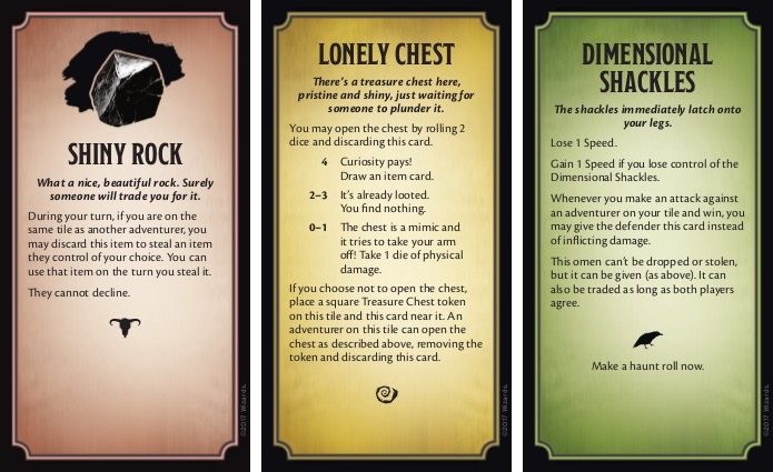 Sample cards from the game