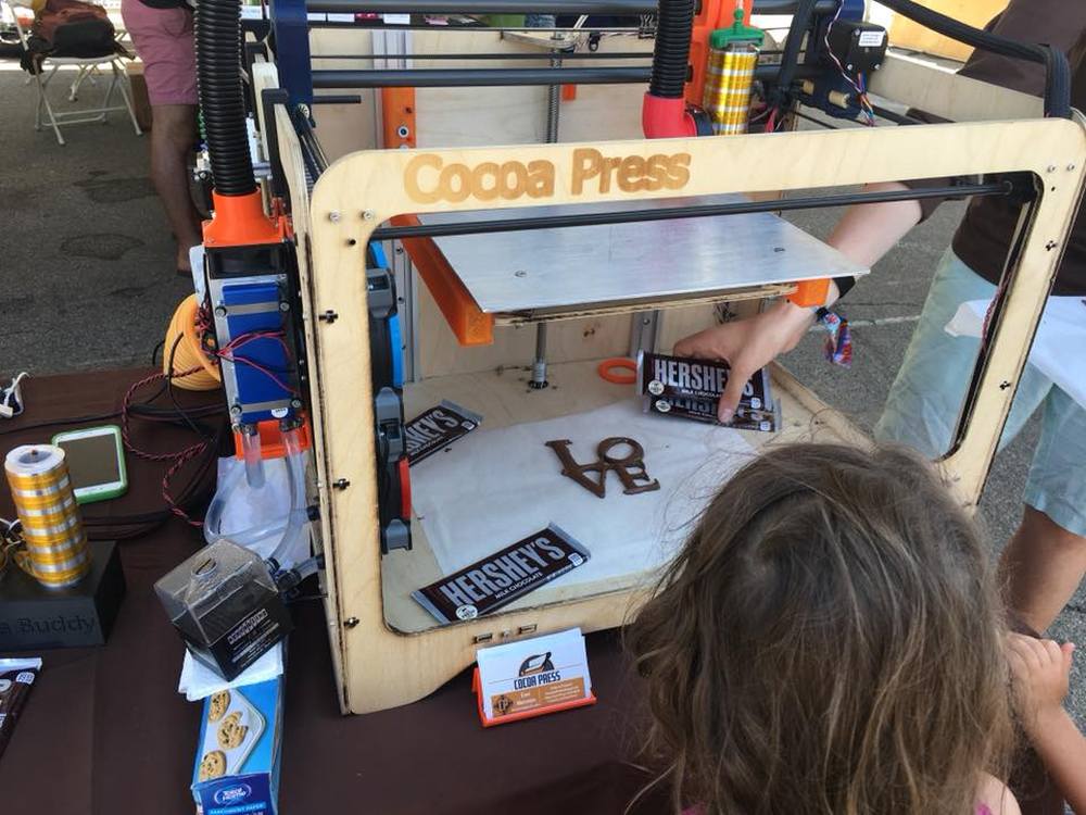 Wonderful weekend at NY Maker Faire: The Cocoa Press is a chocolate loving maker's dream come true. Photo: Andrew Terranova