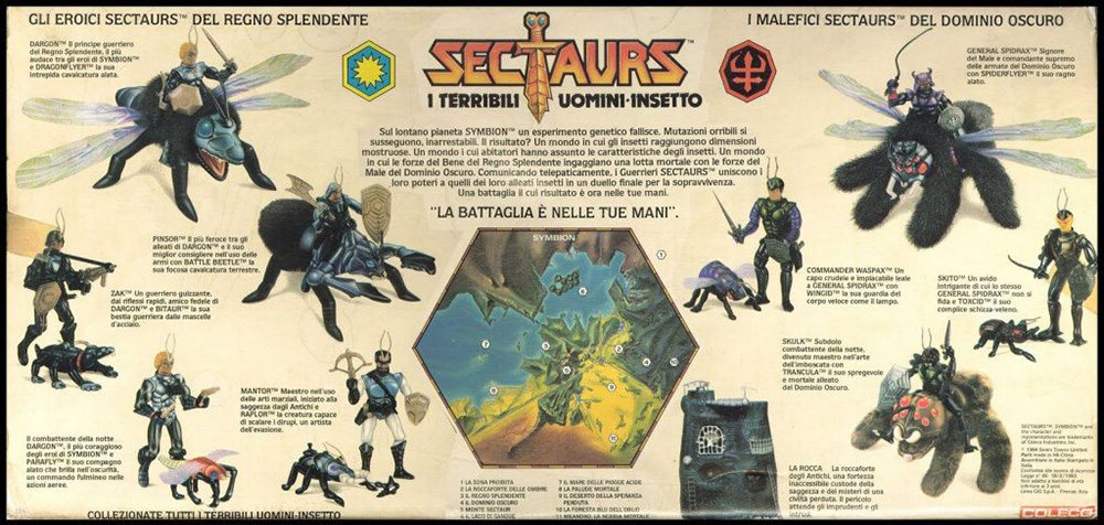 Sectaurs toys created by Tim Clarke